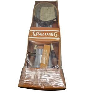 Deadstock Vintage 70s Spalding Badminton Trophy 100 Series Set Retro 4 Player